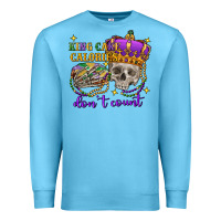 Ocean Blue king cake calories don't count skull Premium Sweatshirt - FaDigitalArtStudio