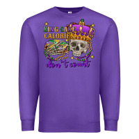 Purple king cake calories don't count skull Premium Sweatshirt - FaDigitalArtStudio