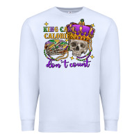 White king cake calories don't count skull Premium Sweatshirt - FaDigitalArtStudio