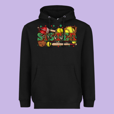 Sister Softball Heavyweight Hoodie Designed By Zillion Design Studio