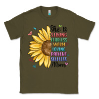 Army Green she is strong fearless warm loving mom Classic Tee - MaliasSmallBusiness
