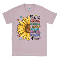 Lilac she is strong fearless warm loving mom Classic Tee - MaliasSmallBusiness