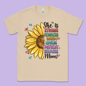 She Is Strong Fearless Warm Loving Mom Classic Tee Designed By Maliassmallbusiness