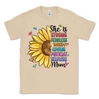 Mushroom she is strong fearless warm loving mom Classic Tee - MaliasSmallBusiness