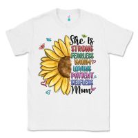 White she is strong fearless warm loving mom Classic Tee - MaliasSmallBusiness