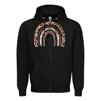 Black Cheetah rainbow Zipper Hoodie - MaliasSmallBusiness