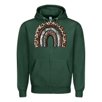 Sports Green Cheetah rainbow Zipper Hoodie - MaliasSmallBusiness