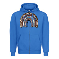 True Royal Cheetah rainbow Zipper Hoodie - MaliasSmallBusiness