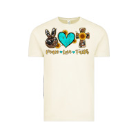 Vintage Arctic peace love faith with cros and sunflower Vintage Tee - Artiststas