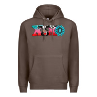 Coffee xoxo with cow Premium Hoodie - AdoDesignShop