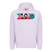 Lilac xoxo with cow Premium Hoodie - AdoDesignShop