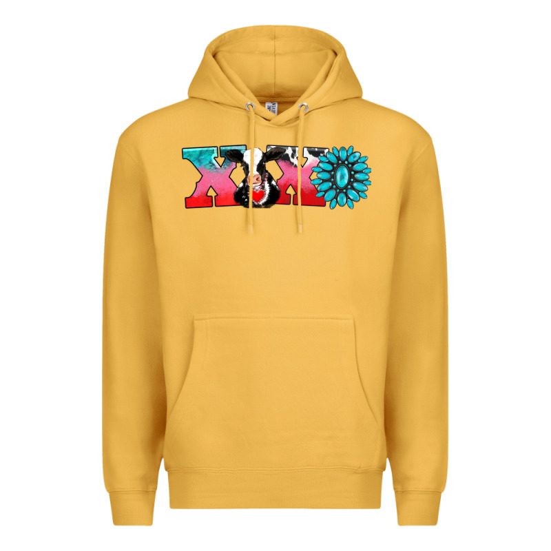 Xoxo With Cow Premium Hoodie by AdoDesignShop | Teevron