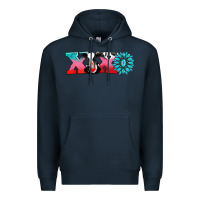 Navy xoxo with cow Premium Hoodie - AdoDesignShop