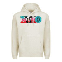 Oatmeal Heather xoxo with cow Premium Hoodie - AdoDesignShop