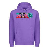Purple xoxo with cow Premium Hoodie - AdoDesignShop