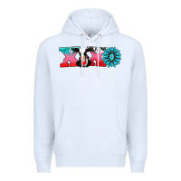 White xoxo with cow Premium Hoodie - AdoDesignShop