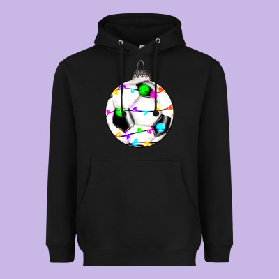 Christmas Soccer Heavyweight Hoodie Designed By Ranaportraitstore