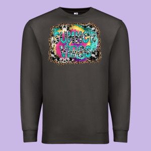 Summer Vibes Premium Sweatshirt Designed By Sublimationcraftshop
