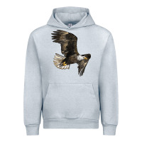 Heather Grey White Headed Eagle Urban Hoodie - LillyAllenDesigns
