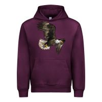 Mauve Wine White Headed Eagle Urban Hoodie - LillyAllenDesigns