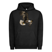 Pigment Black White Headed Eagle Urban Hoodie - LillyAllenDesigns