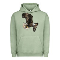 Pigment Oil Green White Headed Eagle Urban Hoodie - LillyAllenDesigns