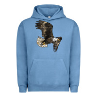 Pigment Pebble Blue White Headed Eagle Urban Hoodie - LillyAllenDesigns