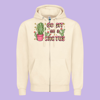 Zipper Hoodie go sit on a cactus