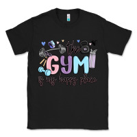 Black the gym is my happy place Classic Tee - MaliasSmallBusiness