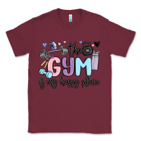 Burgundy the gym is my happy place Classic Tee - MaliasSmallBusiness