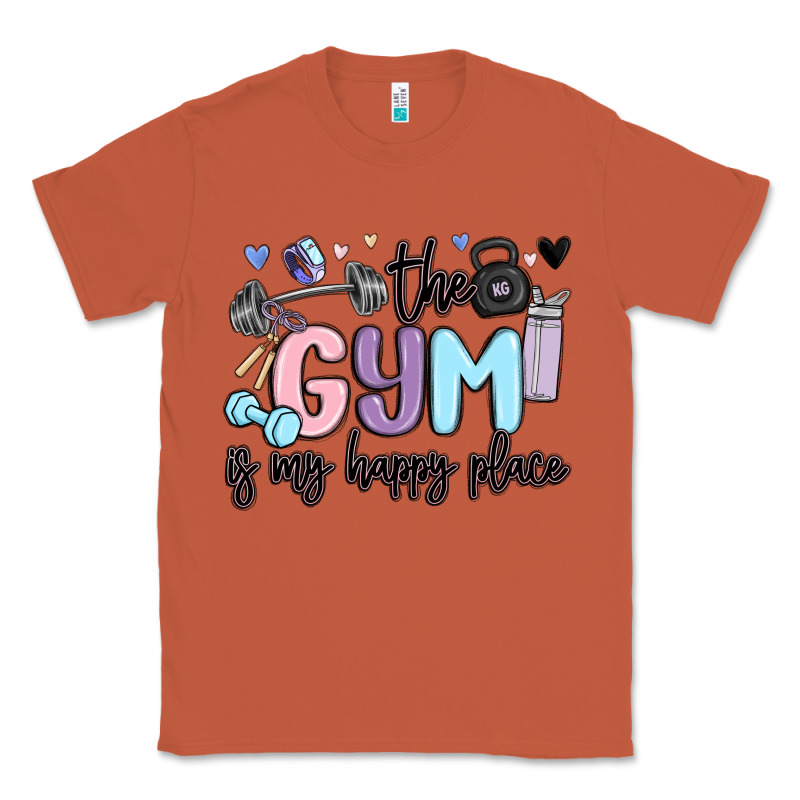 The Gym Is My Happy Place Classic Tee by MaliasSmallBusiness | Teevron