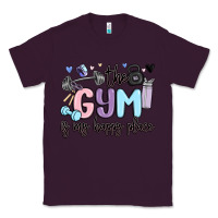 Plum the gym is my happy place Classic Tee - MaliasSmallBusiness