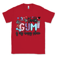 Red the gym is my happy place Classic Tee - MaliasSmallBusiness