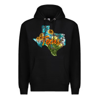 Black western texas map Premium Hoodie - AdoDesignShop