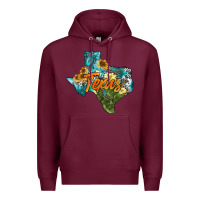 Burgundy western texas map Premium Hoodie - AdoDesignShop