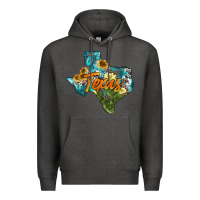Charcoal Heather western texas map Premium Hoodie - AdoDesignShop