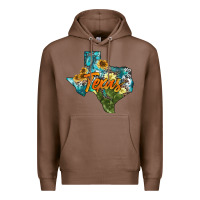 Chestnut western texas map Premium Hoodie - AdoDesignShop