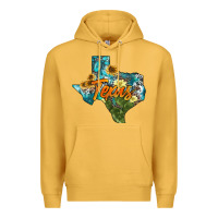 Mustard western texas map Premium Hoodie - AdoDesignShop