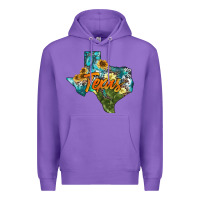 Purple western texas map Premium Hoodie - AdoDesignShop