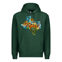 Sports Green western texas map Premium Hoodie - AdoDesignShop