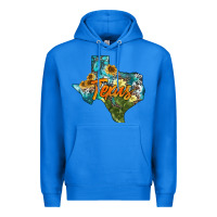 True Royal western texas map Premium Hoodie - AdoDesignShop