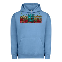 Pigment Pebble Blue mexico with roses Urban Hoodie - Jasminsmagicworld