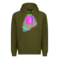 Army Green tie dye patch Premium Hoodie - RanaPortraitStore