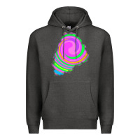 Charcoal Heather tie dye patch Premium Hoodie - RanaPortraitStore