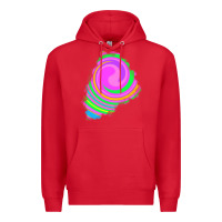 Red tie dye patch Premium Hoodie - RanaPortraitStore