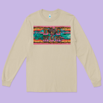 Dog Mom Danchshund  License Plate Template Long Sleeve Tee Designed By Barkaloodesign