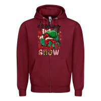 Burgundy dashing through the snow Zipper Hoodie - MaliasSmallBusiness