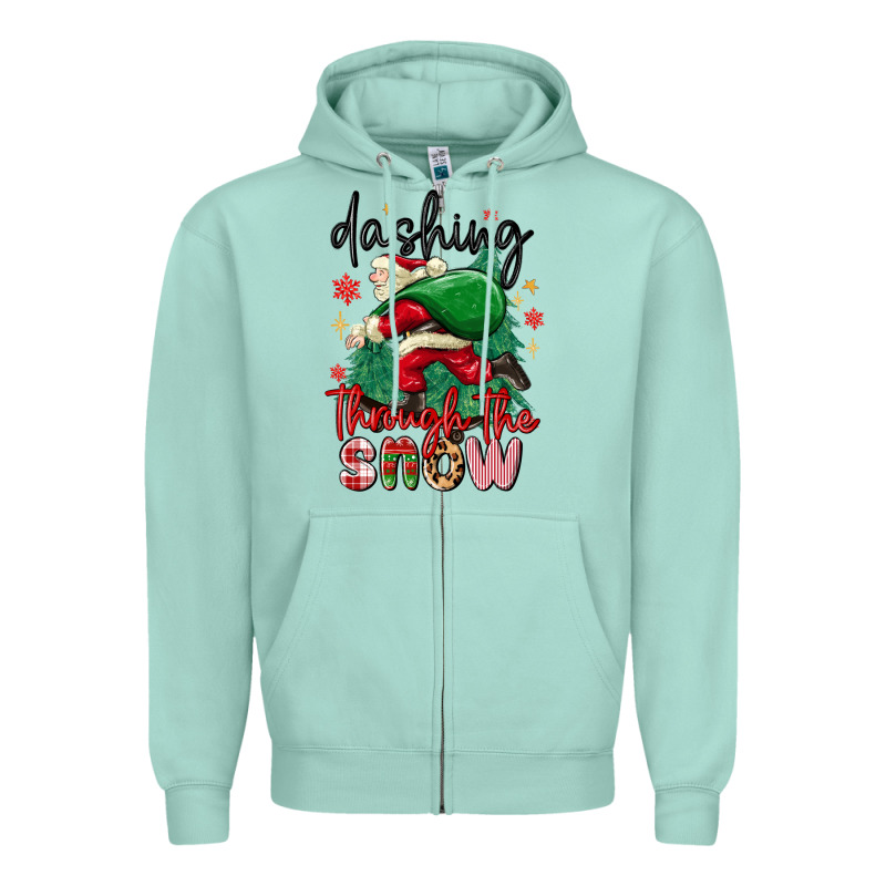 Dashing Through The Snow Zipper Hoodie by MaliasSmallBusiness | Teevron