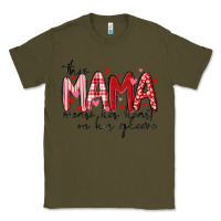Army Green this mama wears her heart on her gleeve Classic Tee - MaliasSmallBusiness