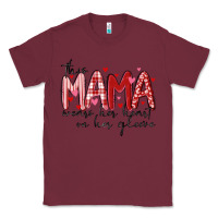 Burgundy this mama wears her heart on her gleeve Classic Tee - MaliasSmallBusiness